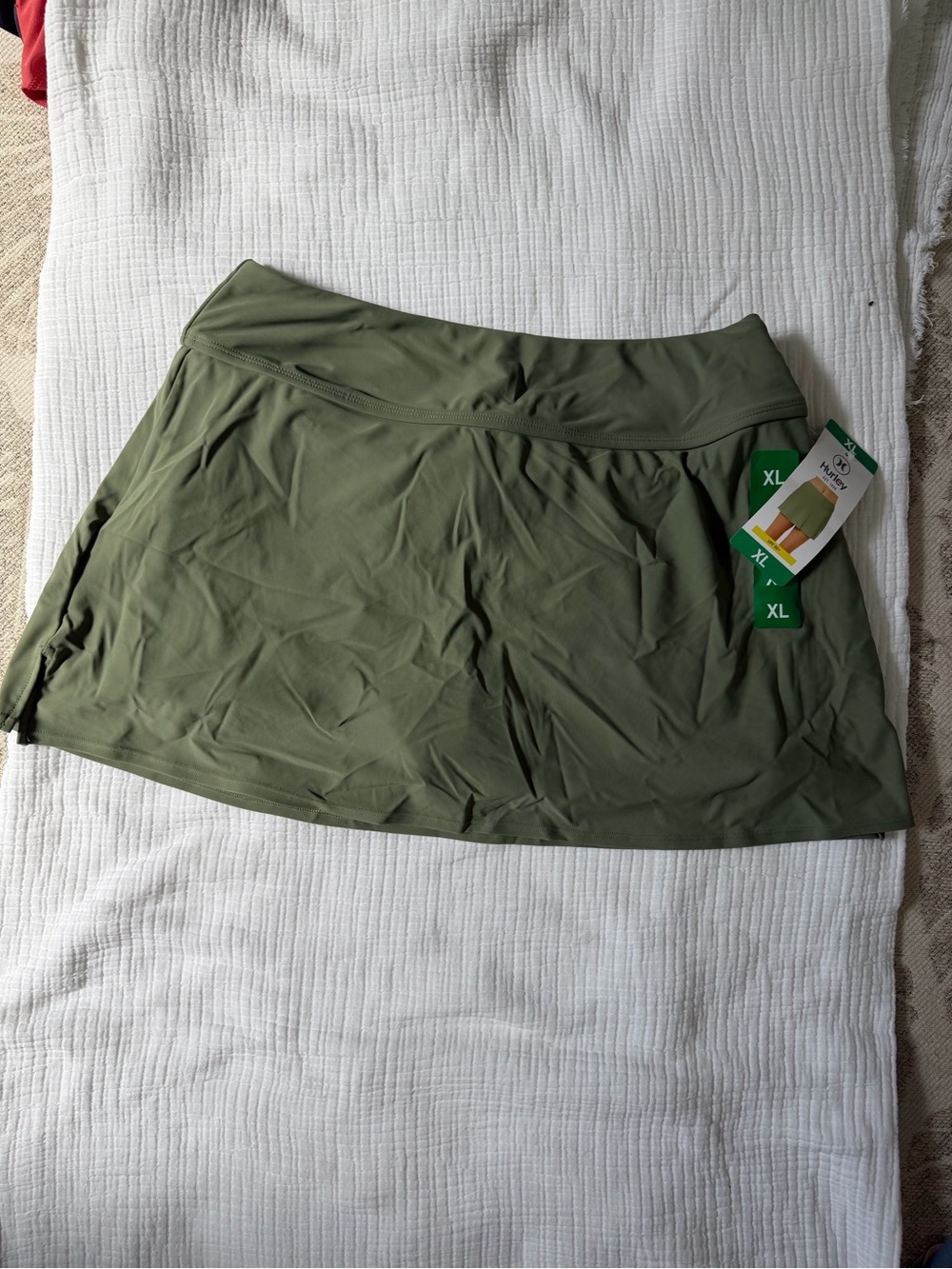 NWT Hurley Lightweight Olive Green Athletic Skort